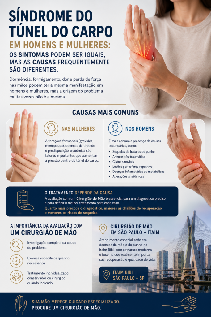Tunel do carpo Homens e Mulheres