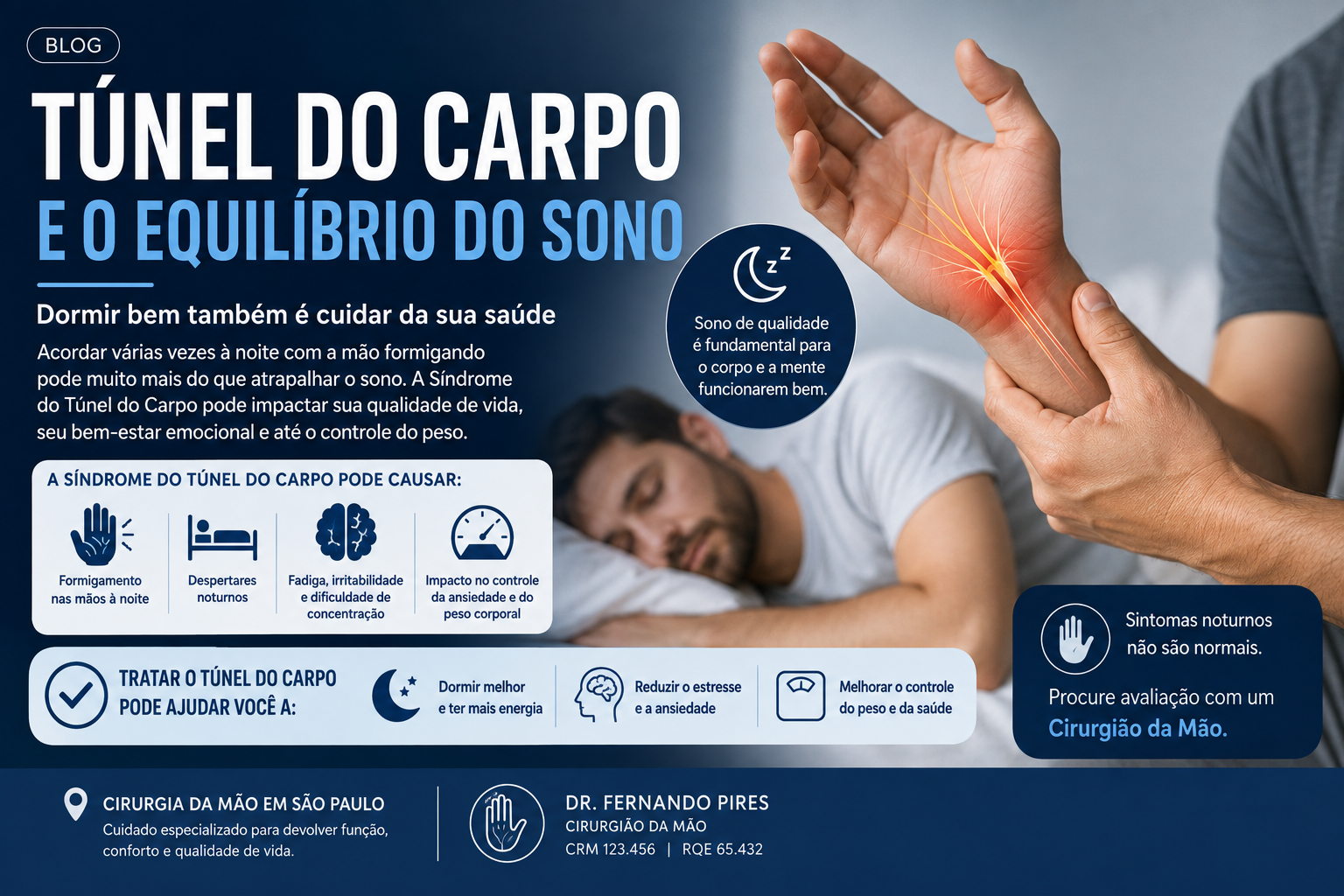 túnel do carpo e o Sono